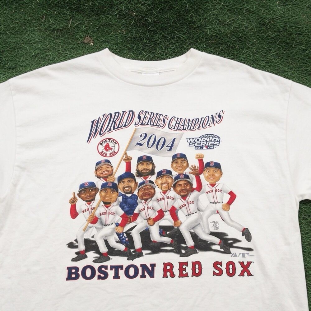 Vintage 2004 Boston Red Sox T-Shirt World Series Champions MLB Mens XL